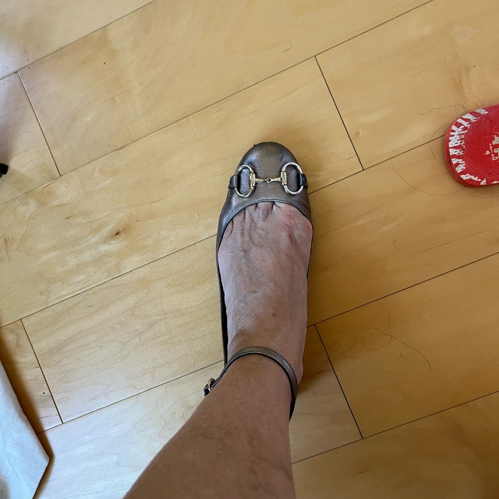 Vintage Gucci Metallic Ballet Flats - Picture 8 of 10